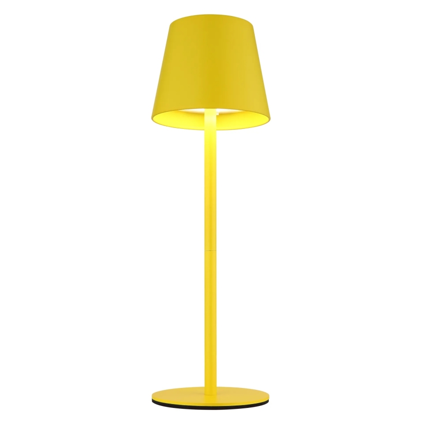 Globo - sterowana dotykowo, ściemnialna, ładowalna lampa stołowa zewnętrzna 3 w 1 LED/3W/5V 3000/4000/5000K IP54 1800 mAh żółta