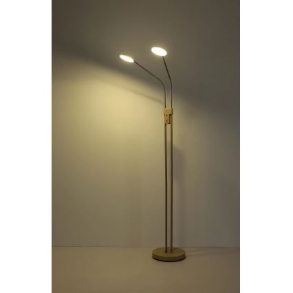 Globo - Ściemnialna lampa stojąca LED 2xLED/6,5W/230V 2700/3350/4000K beżowa