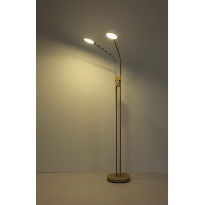 Globo - Ściemnialna lampa stojąca LED 2xLED/6,5W/230V 2700/3350/4000K beżowa