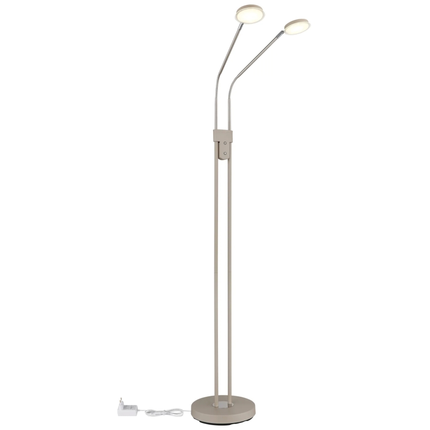 Globo - Ściemnialna lampa stojąca LED 2xLED/6,5W/230V 2700/3350/4000K beżowa