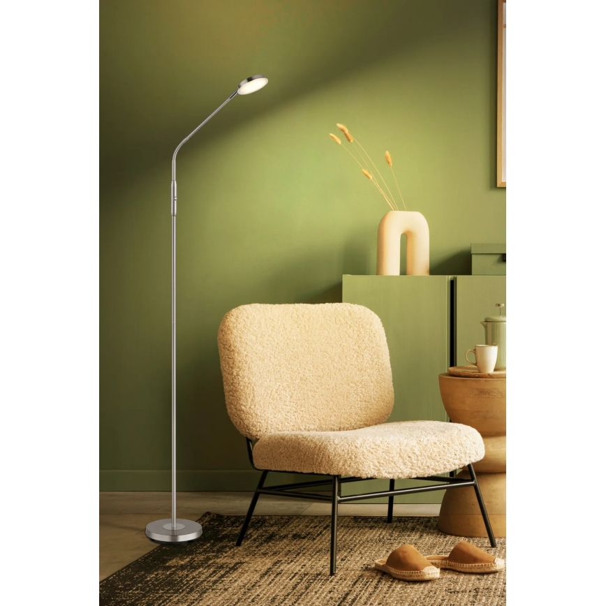 Globo - ściemniana lampa stojąca LED z dotykowym sterowaniem LED/6,5W/230V 2700/3350/4000K matowy chrom