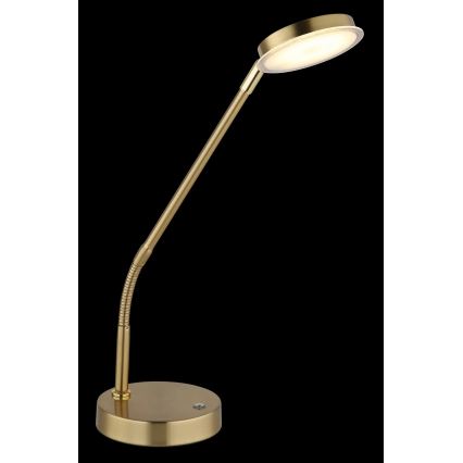 Globo - Dotykowo ściemnialna lampa stołowa LED/6,5W/230V 2700/3350/4000K mosiądz