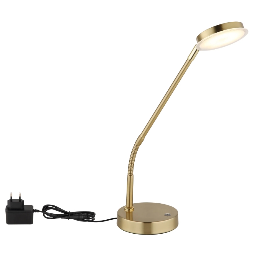 Globo - Dotykowo ściemnialna lampa stołowa LED/6,5W/230V 2700/3350/4000K mosiądz