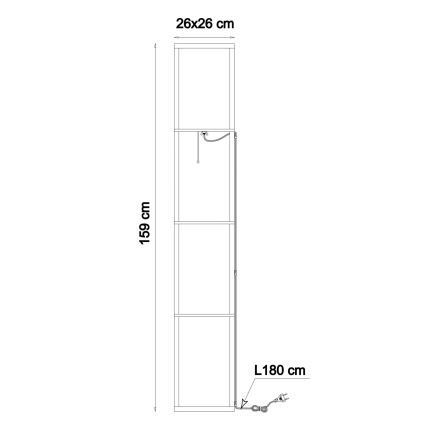 Globo - Lampa stojąca 1xE27/60W/230V czarna