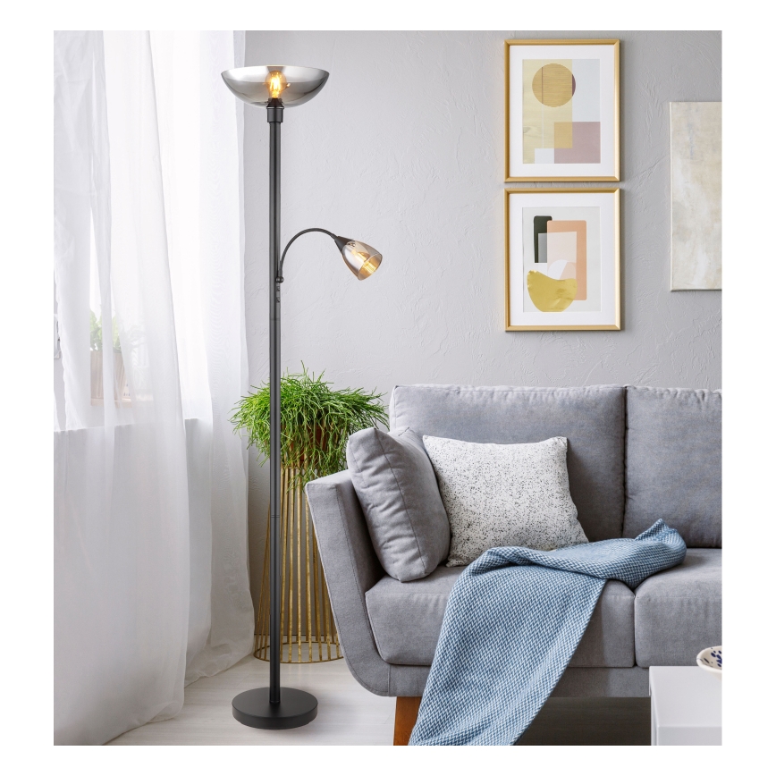 Globo - Lampa podłogowa 1xE27/60W/230V + 1xE14/40W