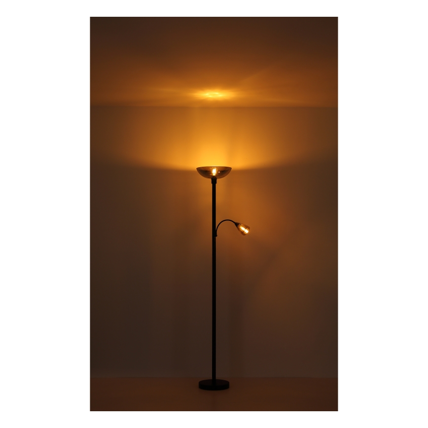 Globo - Lampa podłogowa 1xE27/60W/230V + 1xE14/40W