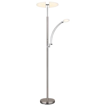 Globo - ściemniana lampa stojąca LED/40W/230V + LED/5,5W 2700/4000/6000K matowy chrom