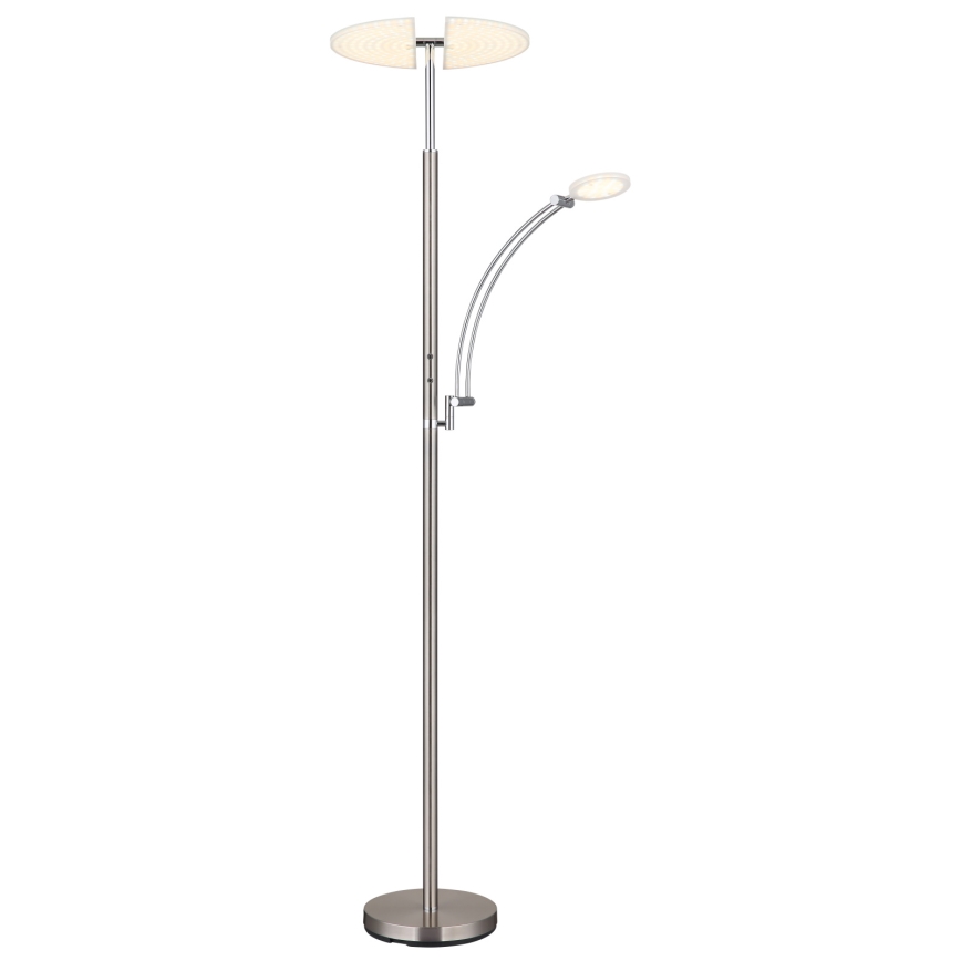 Globo - ściemniana lampa stojąca LED/40W/230V + LED/5,5W 2700/4000/6000K matowy chrom