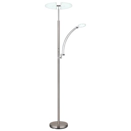 Globo - ściemniana lampa stojąca LED/40W/230V + LED/5,5W 2700/4000/6000K matowy chrom