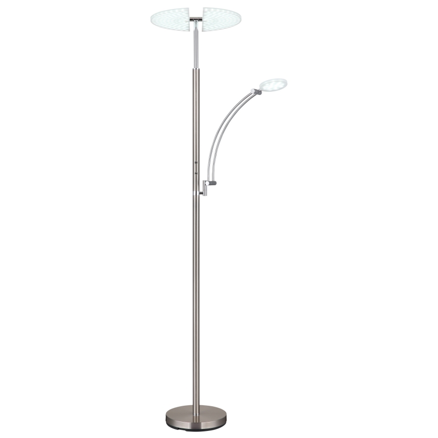 Globo - ściemniana lampa stojąca LED/40W/230V + LED/5,5W 2700/4000/6000K matowy chrom