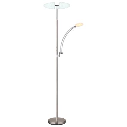 Globo - ściemniana lampa stojąca LED/40W/230V + LED/5,5W 2700/4000/6000K matowy chrom
