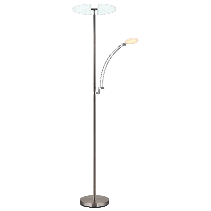 Globo - ściemniana lampa stojąca LED/40W/230V + LED/5,5W 2700/4000/6000K matowy chrom