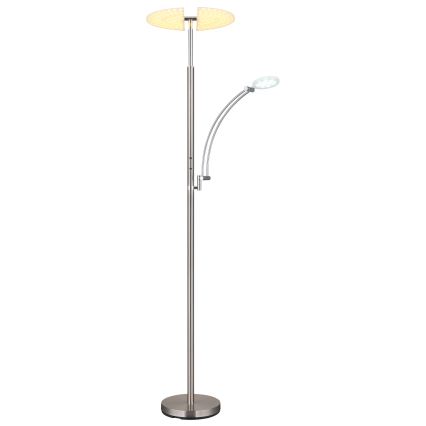 Globo - ściemniana lampa stojąca LED/40W/230V + LED/5,5W 2700/4000/6000K matowy chrom