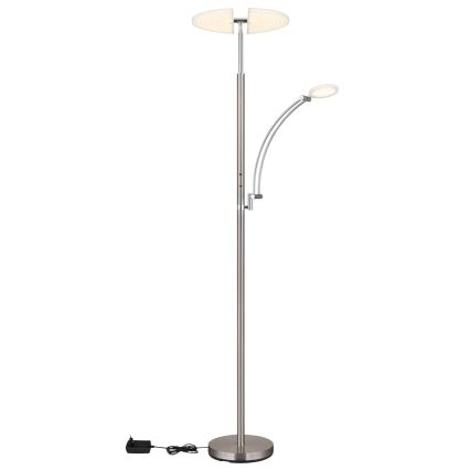 Globo - ściemniana lampa stojąca LED/40W/230V + LED/5,5W 2700/4000/6000K matowy chrom