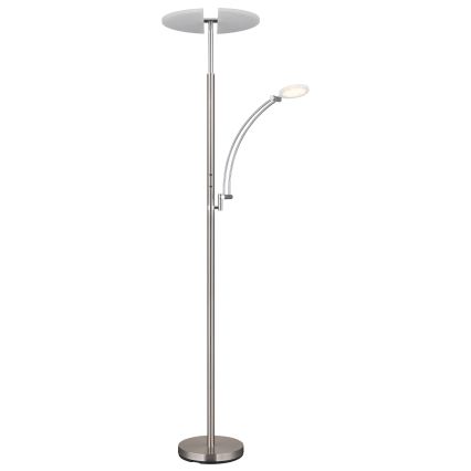 Globo - ściemniana lampa stojąca LED/40W/230V + LED/5,5W 2700/4000/6000K matowy chrom