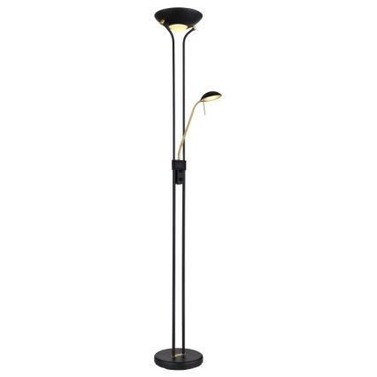 Globo - LED Lampa podłogowa ściemnialna LED/20W/230V + LED/5,5W 3000K czarna/złota