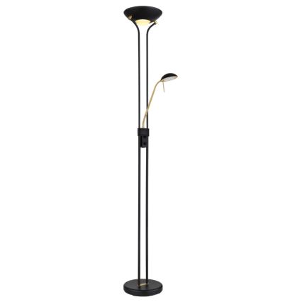 Globo - LED Lampa podłogowa ściemnialna LED/20W/230V + LED/5,5W 3000K czarna/złota