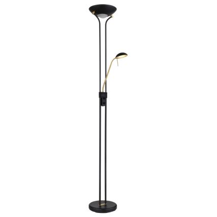 Globo - LED Lampa podłogowa ściemnialna LED/20W/230V + LED/5,5W 3000K czarna/złota