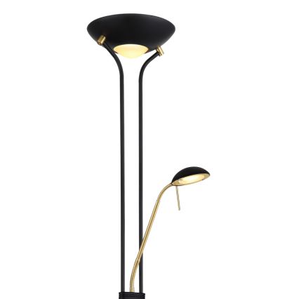 Globo - LED Lampa podłogowa ściemnialna LED/20W/230V + LED/5,5W 3000K czarna/złota
