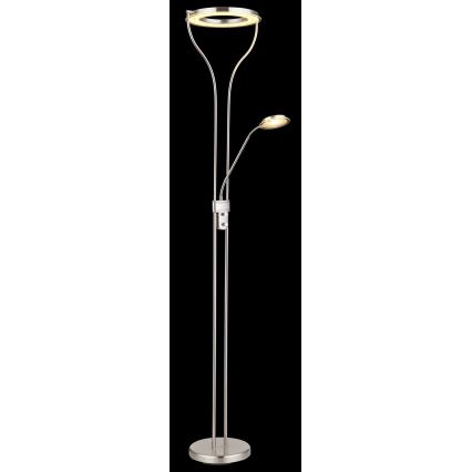 Globo - LED ściemnialna lampa stojąca LED/20W/230V + LED/4W 3000K matowy chrom