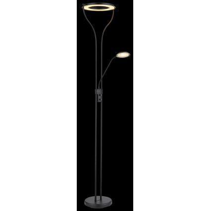 Globo - ściemnialna lampa stojąca LED/20W/230V + LED/4W 3000K czarna