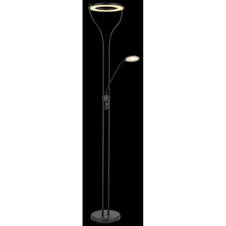 Globo - ściemnialna lampa stojąca LED/20W/230V + LED/4W 3000K czarna