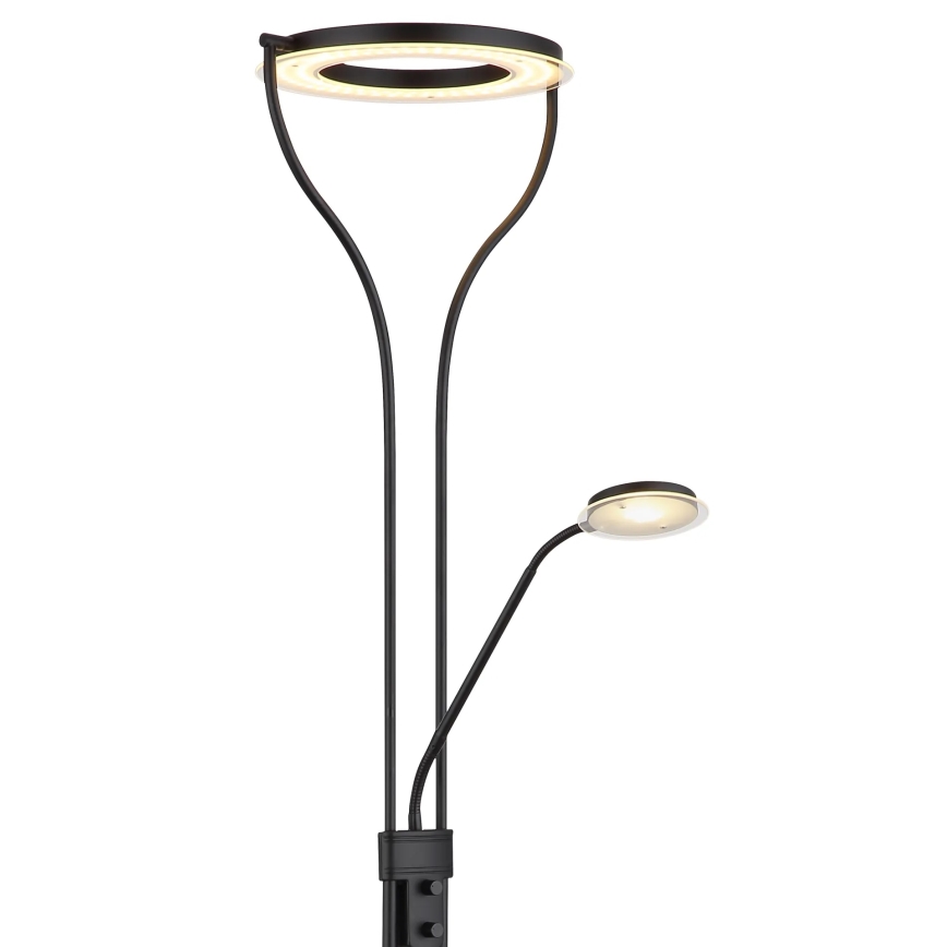 Globo - ściemnialna lampa stojąca LED/20W/230V + LED/4W 3000K czarna