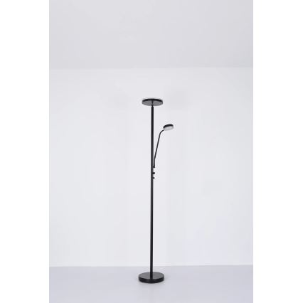 Globo - Ściemniana lampa stojąca LED LED/18,5W/230V + LED/4,5W 3000K czarna