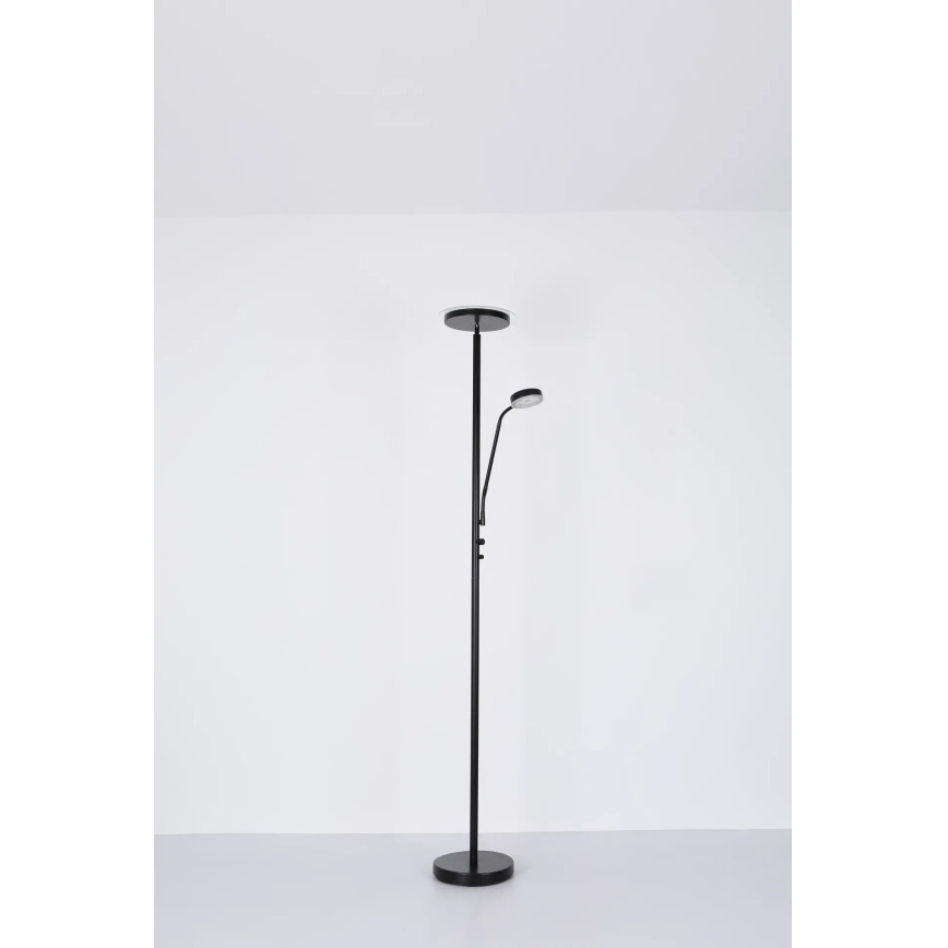 Globo - Ściemniana lampa stojąca LED LED/18,5W/230V + LED/4,5W 3000K czarna