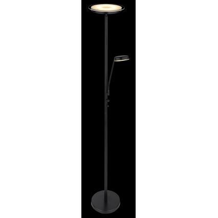 Globo - Ściemniana lampa stojąca LED LED/18,5W/230V + LED/4,5W 3000K czarna