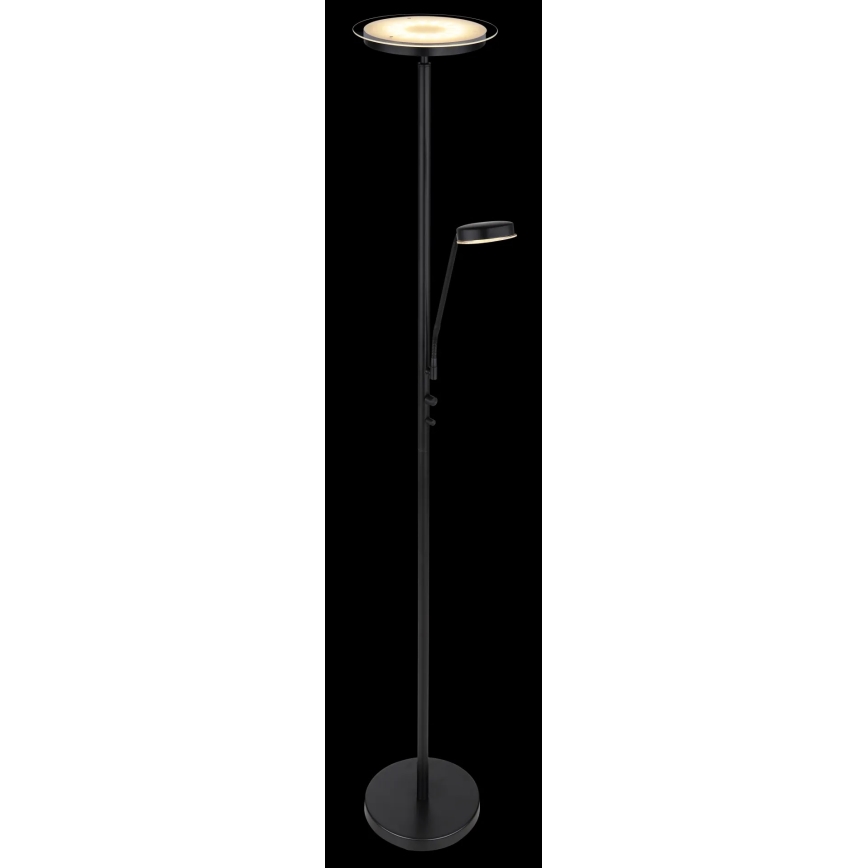 Globo - Ściemniana lampa stojąca LED LED/18,5W/230V + LED/4,5W 3000K czarna