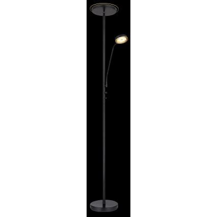 Globo - Ściemniana lampa stojąca LED LED/18,5W/230V + LED/4,5W 3000K czarna