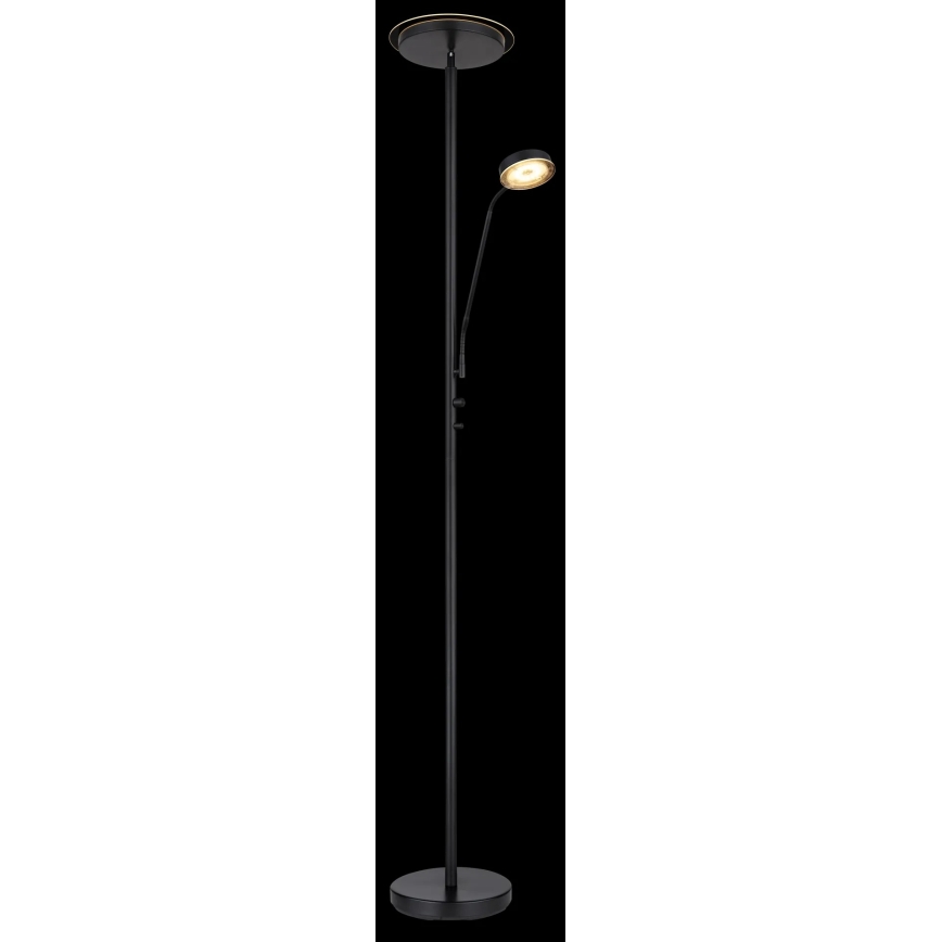 Globo - Ściemniana lampa stojąca LED LED/18,5W/230V + LED/4,5W 3000K czarna