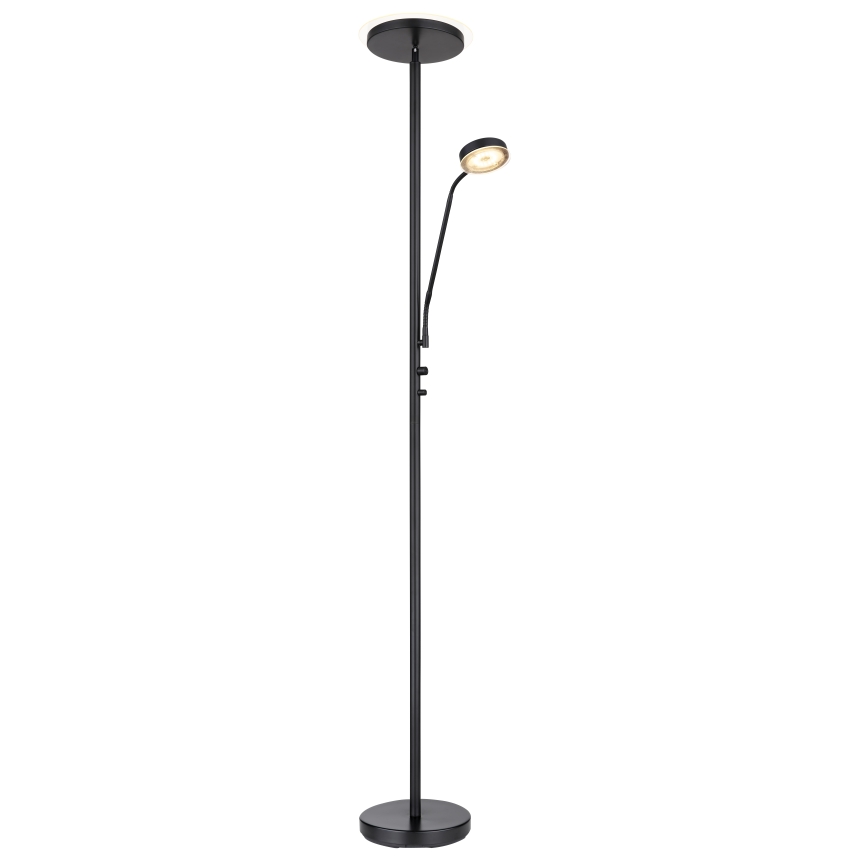 Globo - Ściemniana lampa stojąca LED LED/18,5W/230V + LED/4,5W 3000K czarna