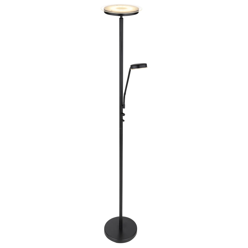 Globo - Ściemniana lampa stojąca LED LED/18,5W/230V + LED/4,5W 3000K czarna