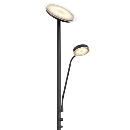 Globo - Ściemniana lampa stojąca LED LED/18,5W/230V + LED/4,5W 3000K czarna
