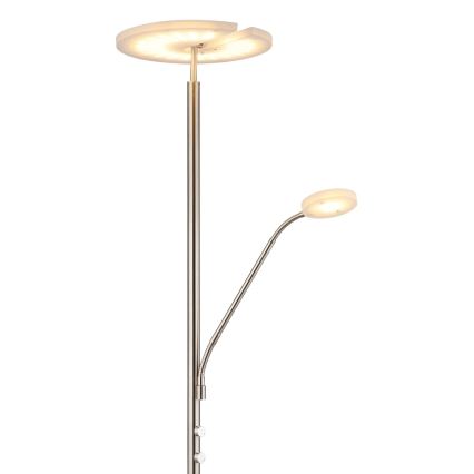 Globo - ściemnialna lampa stojąca LED/28W/230V + LED/5W 3000K błyszczący chrom