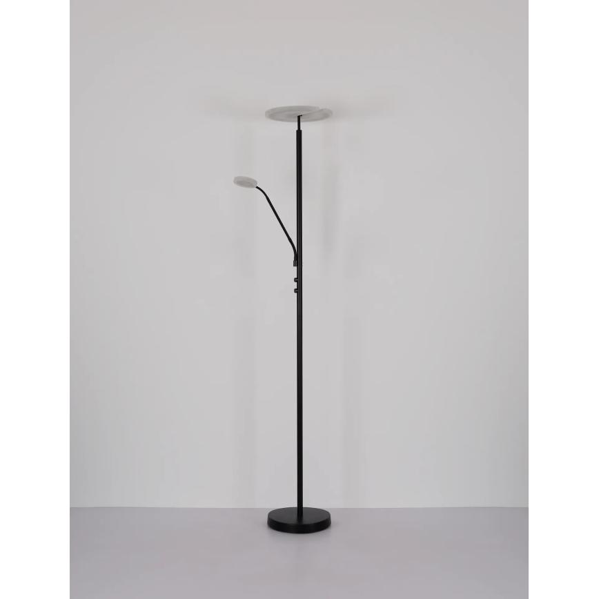 Globo - Ściemnialna lampa stojąca LED/28W/230V + LED/5W 3000K czarna
