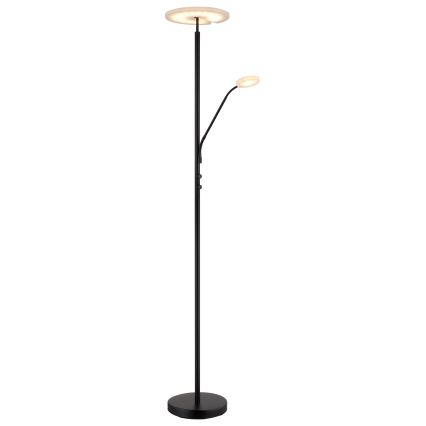 Globo - Ściemnialna lampa stojąca LED/28W/230V + LED/5W 3000K czarna