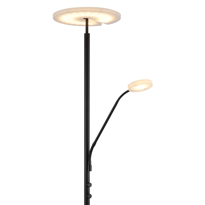 Globo - Ściemnialna lampa stojąca LED/28W/230V + LED/5W 3000K czarna