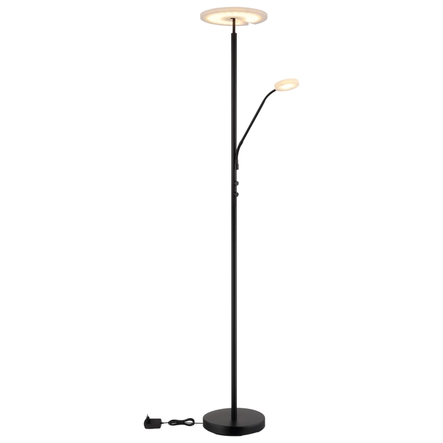 Globo - Ściemnialna lampa stojąca LED/28W/230V + LED/5W 3000K czarna