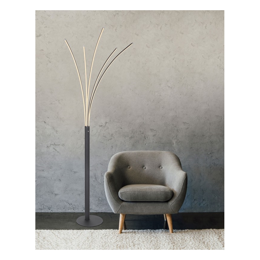 Globo - Dotykowo ściemniana lampa stojąca LED/36W/230V czarna