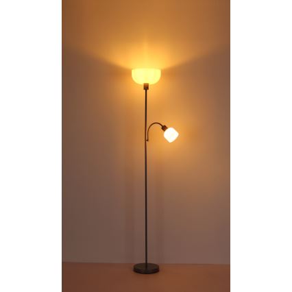 Globo - Lampa podłogowa 1xE27/40W/230V + 1xE14/25W