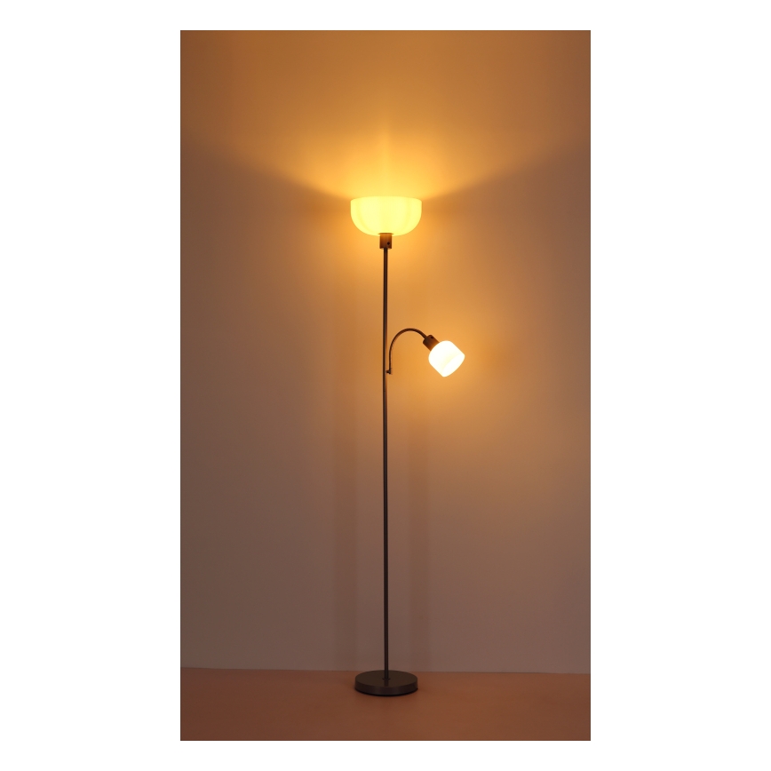 Globo - Lampa podłogowa 1xE27/40W/230V + 1xE14/25W