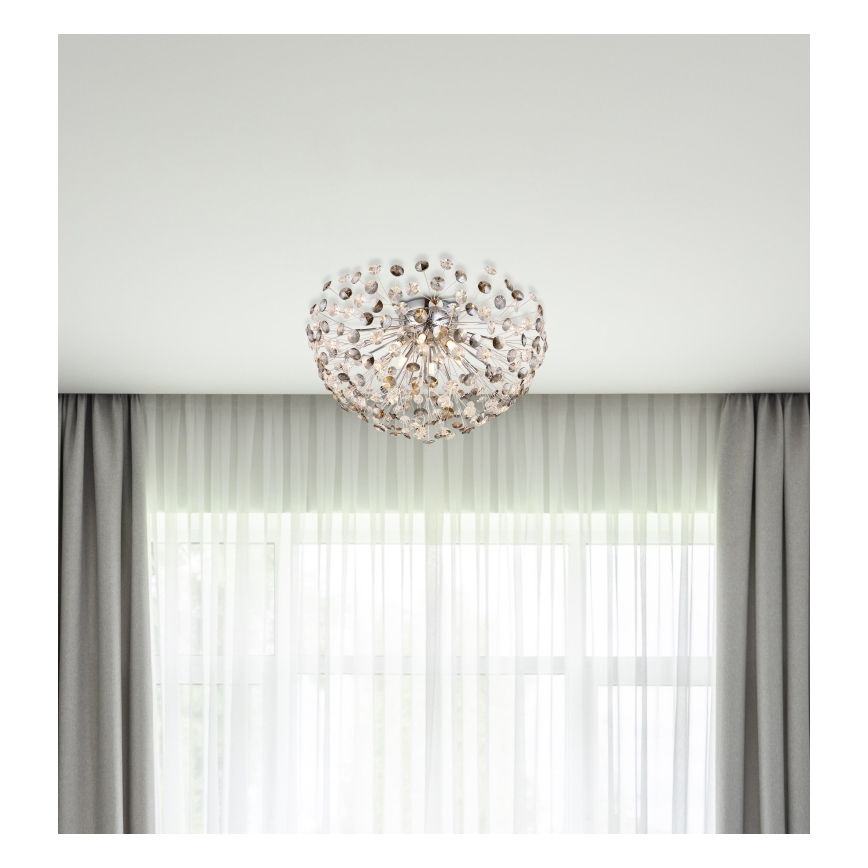 Globo - LED Plafon 6xG9/3,5W/230V śr. 60 cm chrom błyszczący