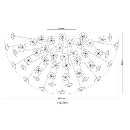 Globo - LED Plafon 6xG9/3,5W/230V śr. 60 cm chrom błyszczący