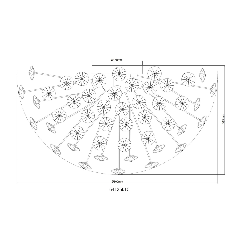 Globo - LED Plafon 6xG9/3,5W/230V śr. 60 cm chrom błyszczący