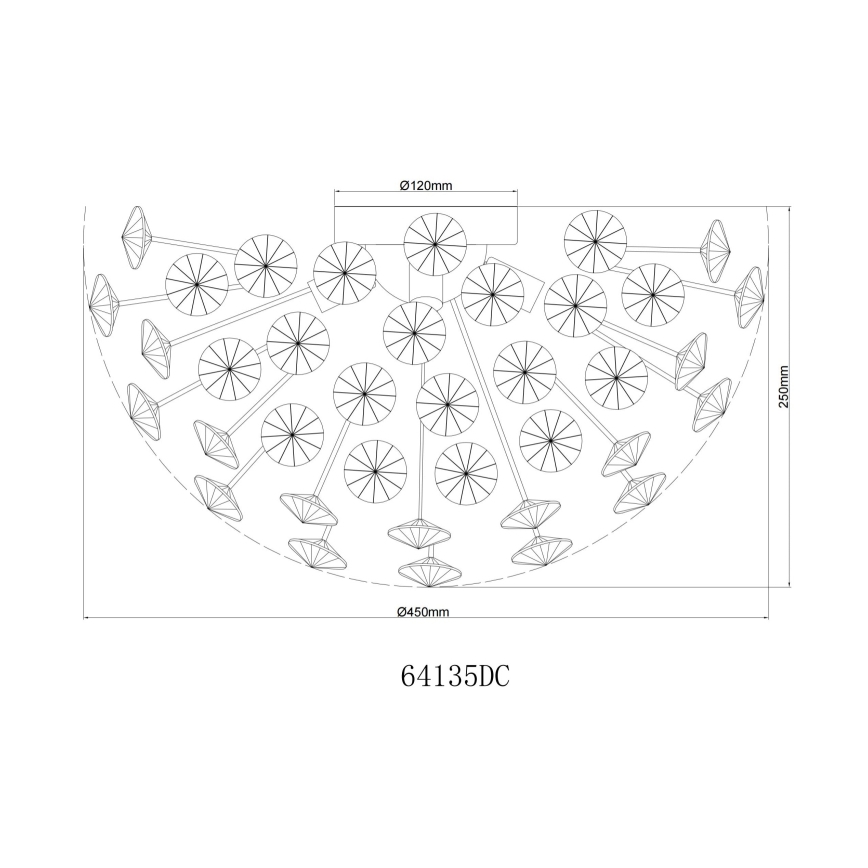 Globo - LED Plafon 4xG9/3,5W/230V śr. 45 cm chrom błyszczący