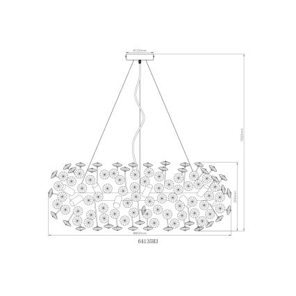 Globo - LED Żyrandol kryształowy na lince 20xG9/3,5W/230V