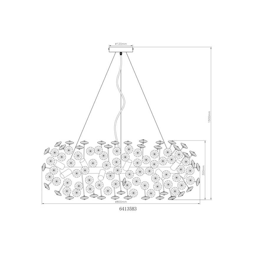 Globo - LED Żyrandol kryształowy na lince 20xG9/3,5W/230V
